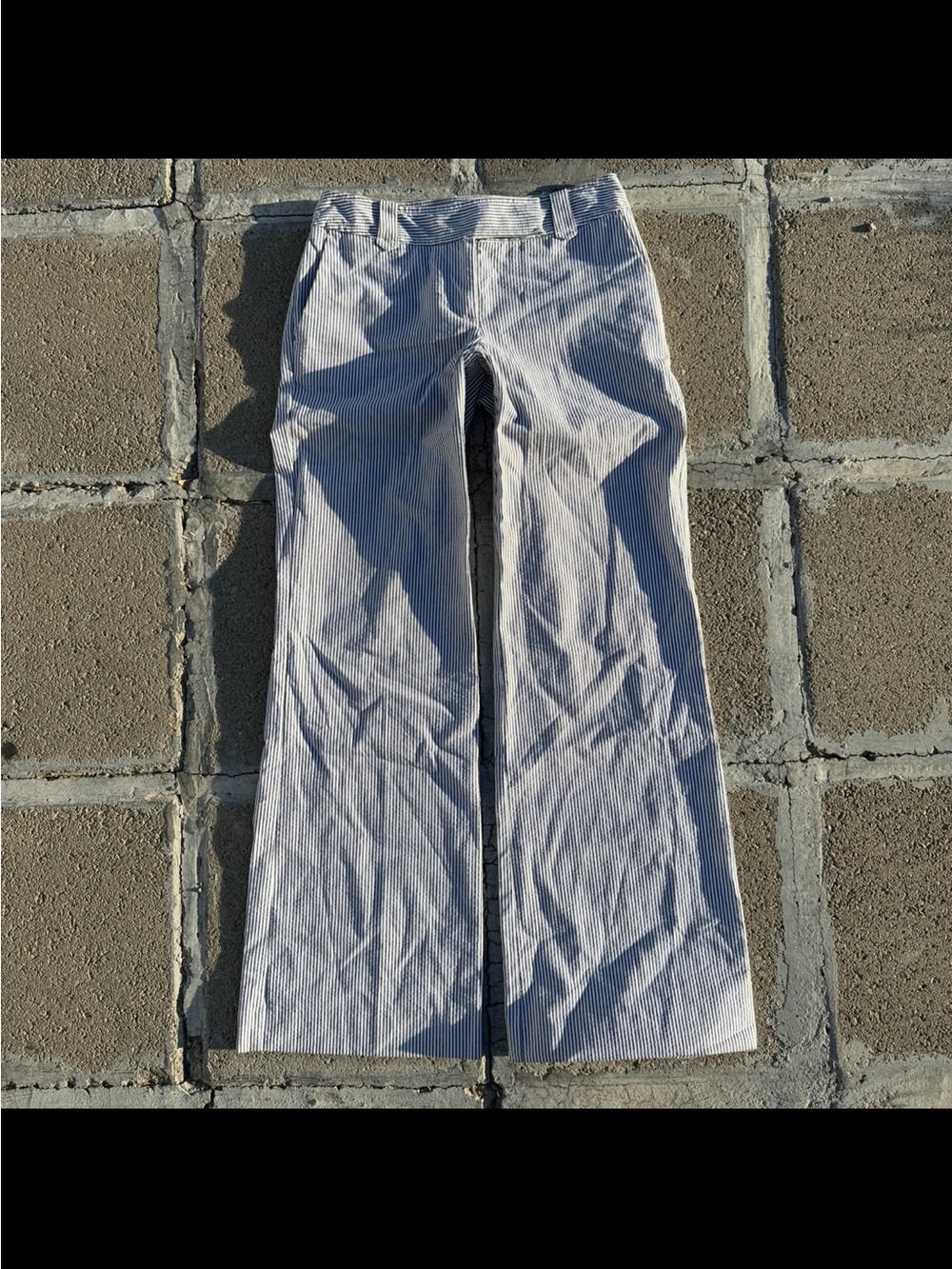 Loft Navy & White Stripped Trouser